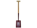 A Faithfull short-handled square-bladed spade with a steel blade and a wooden or fibreglass shaft, for general digging work.