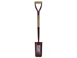 A Faithfull short-handled square-bladed spade with a steel blade and a wooden or fibreglass shaft, for general digging work.