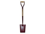A Faithfull short-handled square-bladed spade with a steel blade and a wooden or fibreglass shaft, for general digging work.