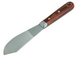 A 38mm flexible filling knife with a thin steel blade and a painted wooden or plastic handle, for applying and smoothing filler and caulk.