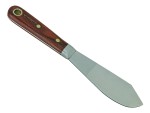 A 38mm flexible filling knife with a thin steel blade and a painted wooden or plastic handle, for applying and smoothing filler and caulk.