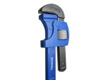 A blue pipe wrench with a metal adjustable jaw and textured grip handle, labeled FAITHFULL, shown against a plain white background.
