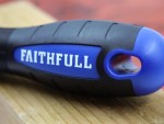 A Faithfull hand tool with a metal working end and an ergonomic handle, designed for general construction and maintenance tasks.
