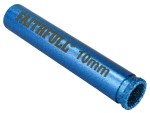 A bi-metal 10mm hole saw with hardened teeth and a centre drill-bit pilot, for cutting large-diameter holes in timber, metal, and plastic.