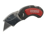 A cutting knife with a steel blade and an ergonomic handle, for general site and workshop use.