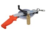 A Faithfull 30m retractable tape measure with a blade, a rubberised case, and a belt clip, for general site measurement.