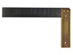 A precision steel try square with a hardened blade and a machined stock, used for checking and marking right angles in woodworking and metalwork.