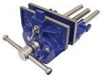A Faithfull clamp with an adjustable jaw and a screw-tightening mechanism, for holding workpieces in position during cutting, drilling, or bonding.