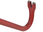 A hardened steel crowbar with a curved prying end and a pointed chisel tip, designed for levering, prying, and demolition work.
