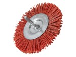 A brush with natural or synthetic bristles and an ergonomic handle, for applying coatings or cleaning surfaces.