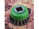 A brush with natural or synthetic bristles and an ergonomic handle, for applying coatings or cleaning surfaces.