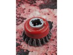 A brush with natural or synthetic bristles and an ergonomic handle, for applying coatings or cleaning surfaces.