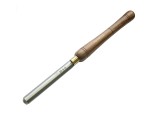 A hardened steel chisel with a bevelled cutting edge and a square-section body, for cutting stone, brick, or timber.