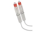 A water level kit with transparent flexible tubing, for transferring a level datum over long distances or around obstructions.