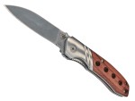 A cutting knife with a steel blade and an ergonomic handle, for general site and workshop use.