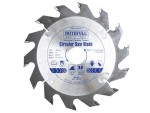 A Faithfull cordless circular saw with a motor, an adjustable bevel plate, and a blade guard, for ripping and cross-cutting timber.
