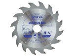 A Faithfull cordless circular saw with a motor, an adjustable bevel plate, and a blade guard, for ripping and cross-cutting timber.
