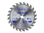 A Faithfull cordless circular saw with a motor, an adjustable bevel plate, and a blade guard, for ripping and cross-cutting timber.