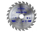 A Faithfull cordless circular saw with a motor, an adjustable bevel plate, and a blade guard, for ripping and cross-cutting timber.
