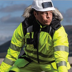 Man wearing Portwest High Visibility Jacket